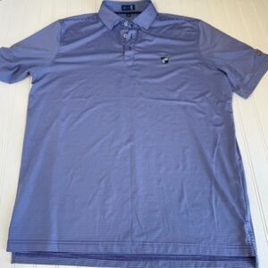 Stitch Golf Polo Shirt Mens Performance Striped Large 1924.    1420